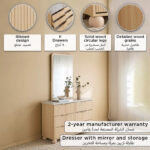 Island 6-Drawer Dresser with Mirror