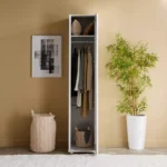 Artisan 1-Door Glossy Wardrobe with Mirror