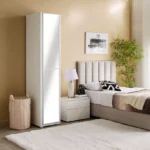 Artisan 1-Door Glossy Wardrobe with Mirror