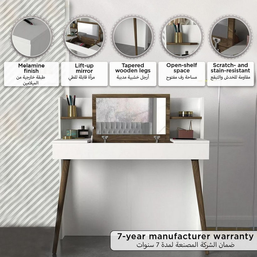 Modulix Retro Vanity Make Up Table with Mirror - Image 2