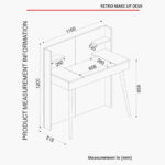 Modulix Retro Vanity Make Up Table with Mirror