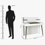 Modulix Retro Vanity Make Up Table with Mirror