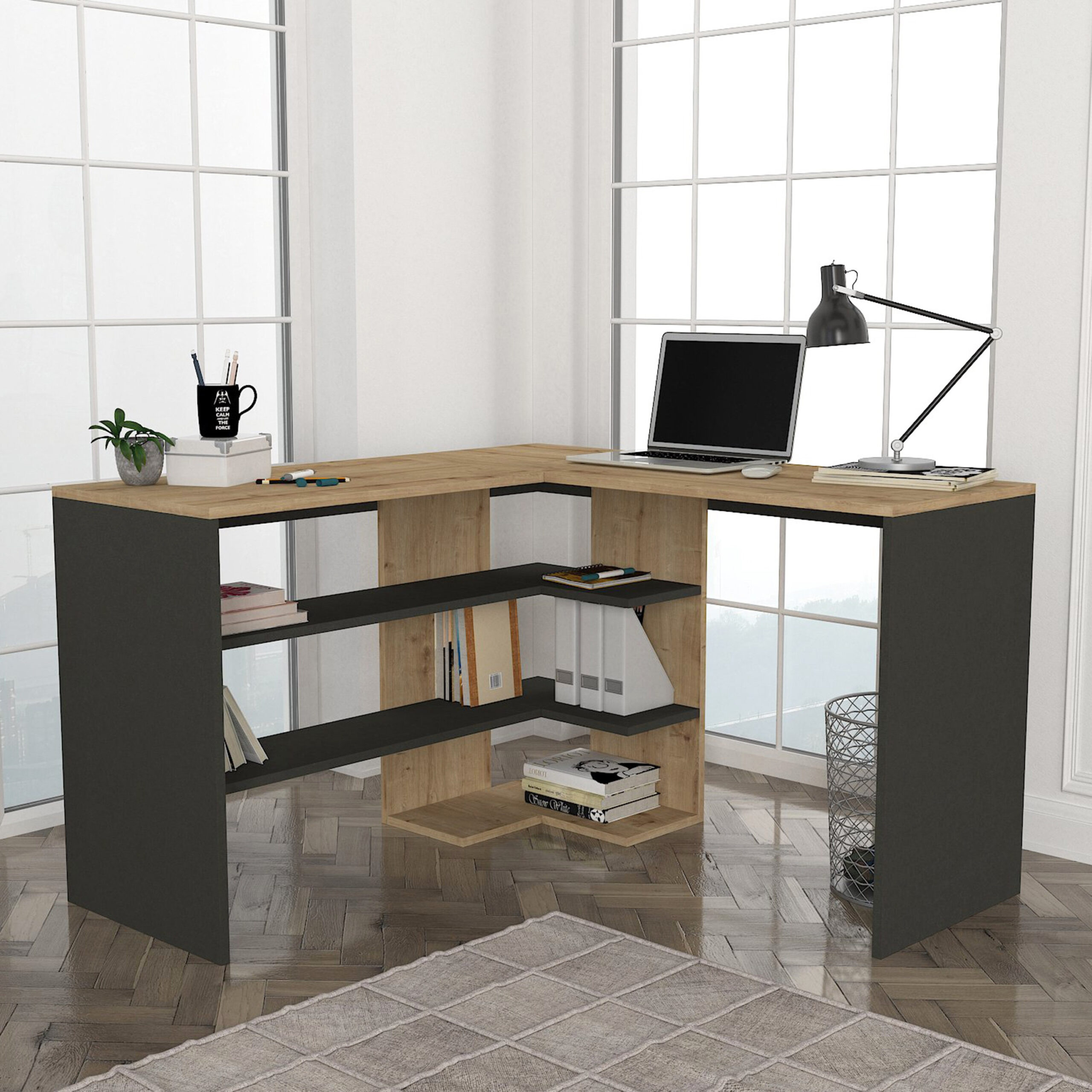 Modulix Imperio Corner L-Shaped Study Desk