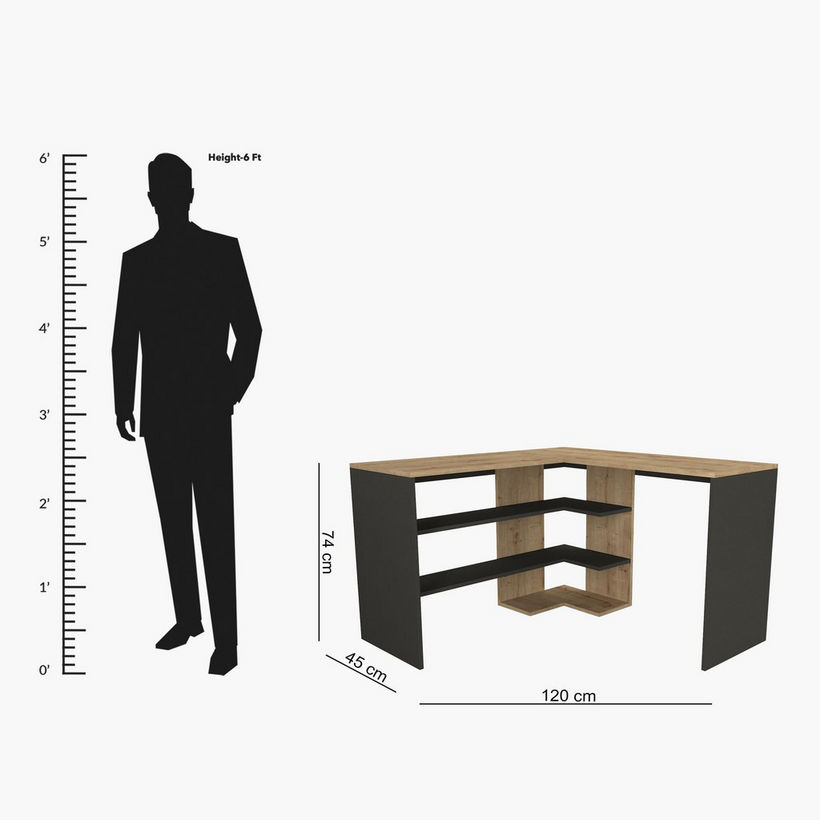 Modulix Imperio Corner L-Shaped Study Desk - Image 2