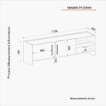 Modulix Arlo 1.5 Meter TV Unit for TVs upto 50 inches