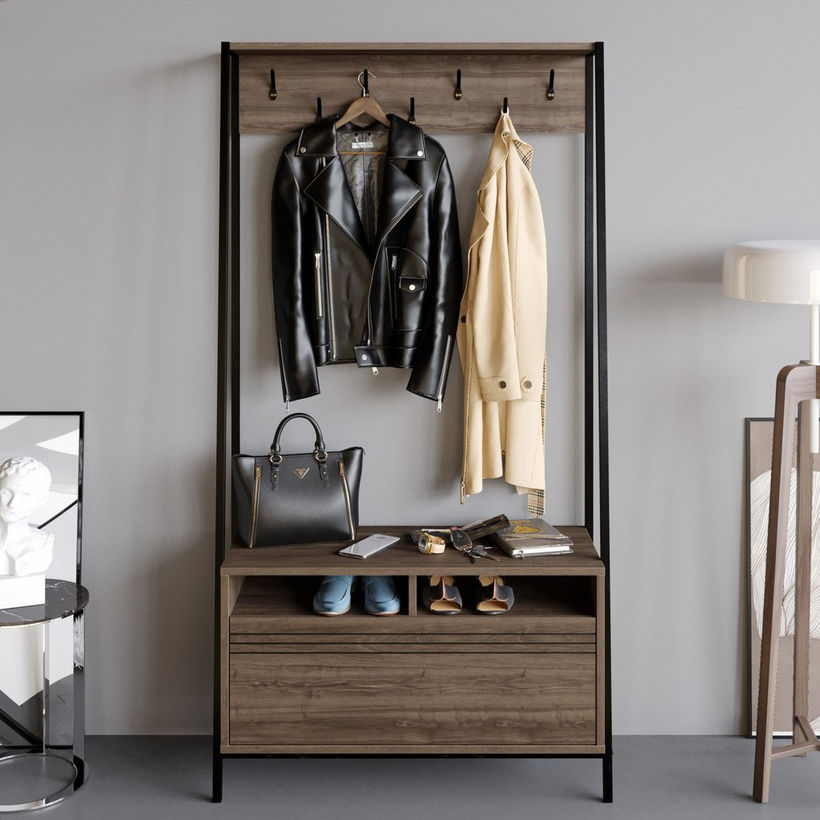 Modulix Alfa Coat Hanger and Shoe Cabinet - Image 4