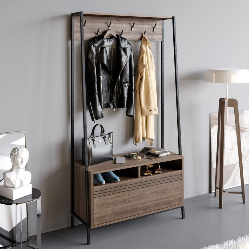 Modulix Alfa Coat Hanger and Shoe Cabinet - Image 5