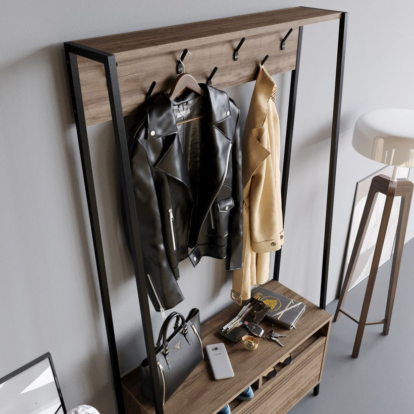 Modulix Alfa Coat Hanger and Shoe Cabinet - Image 6
