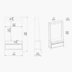 Modulix Alfa Coat Hanger and Shoe Cabinet