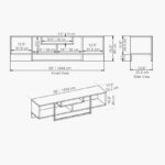 Modulix Dale 1.5 Metre Large TV Unit for TVs up to 65 inches