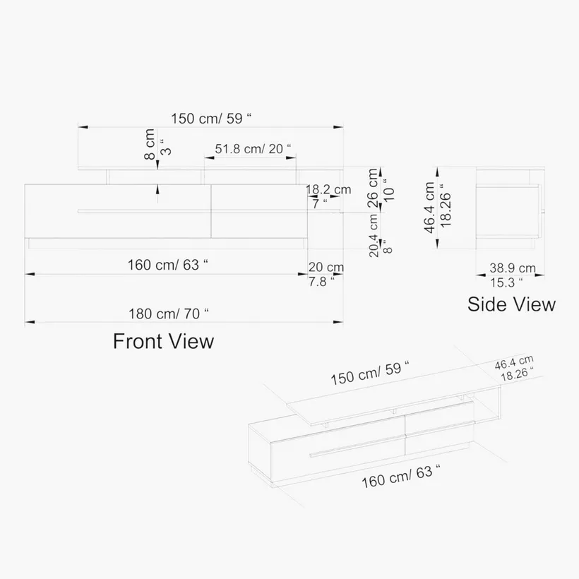 Modulix Ohio TV Unit for TVs upto 75 inches - Image 2