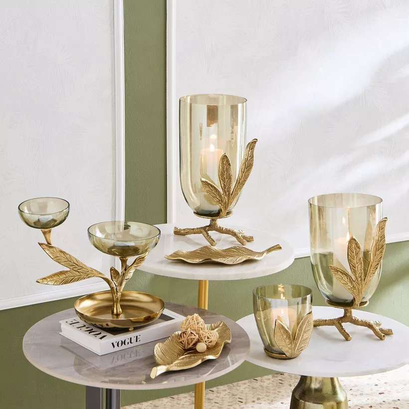 Eternity Bloom Aluminium Decorative Leaf Condiment Bowl - 33x20x27 cm - Image 4
