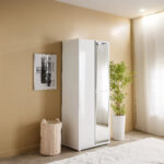 Artisan 2-Door Glossy Wardrobe with Drawer & Mirror
