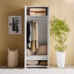 Artisan 2-Door Glossy Wardrobe with Drawer & Mirror