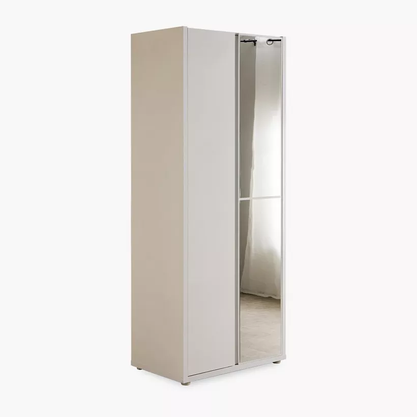Artisan 2-Door Glossy Wardrobe with Drawer & Mirror - Image 11