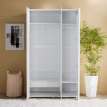 Artisan 3-Door Glossy Wardrobe with Drawer & Mirror