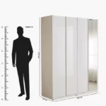 Artisan 4-Door Glossy Wardrobe with Drawer & Mirror