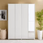 Artisan 4-Door Glossy Wardrobe with Drawer & Mirror