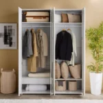 Artisan 4-Door Glossy Wardrobe with Drawer & Mirror
