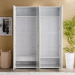 Artisan 4-Door Glossy Wardrobe with Drawer & Mirror