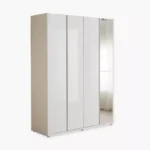 Artisan 4-Door Glossy Wardrobe with Drawer & Mirror
