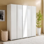 Artisan 5-Door Glossy Wardrobe with Mirror