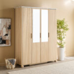 Island 4-Door Wardrobe with 2 Mirror