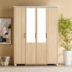 Island 4-Door Wardrobe with 2 Mirror