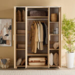 Island 4-Door Wardrobe with 2 Mirror