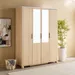 Island 4-Door Wardrobe with 2 Mirror - Image 13