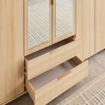 Island 6 Doors Wardrobe with 2 Drawers and Mirror