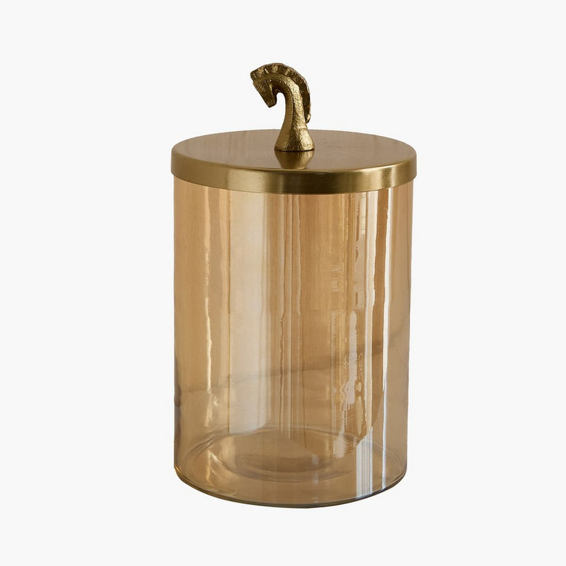 Astro Decor Jar with Horse Lid - 15x15x27 cm - Image 2