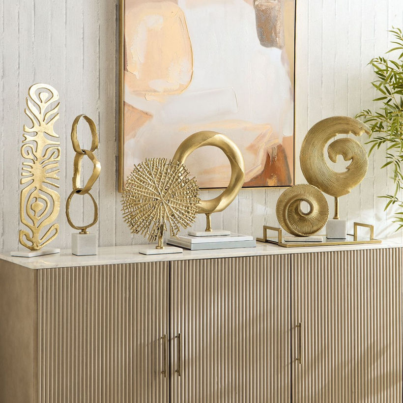 Blake Cutwork Table Accent with Marble Base - 21x8x66 cm - Image 7