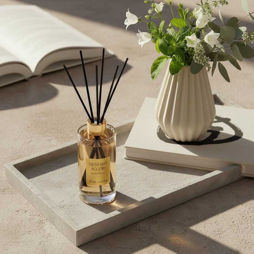 Evode Fresh Mint Accord Reed Diffuser - 180 ml - Image 4