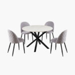 Welwick 4-Seater Round Sintered Stone Dining Table