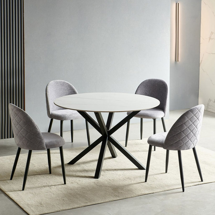 Welwick 4-Seater Round Sintered Stone Dining Table - Image 10