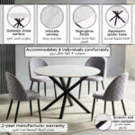 Welwick 4-Seater Round Sintered Stone Dining Table