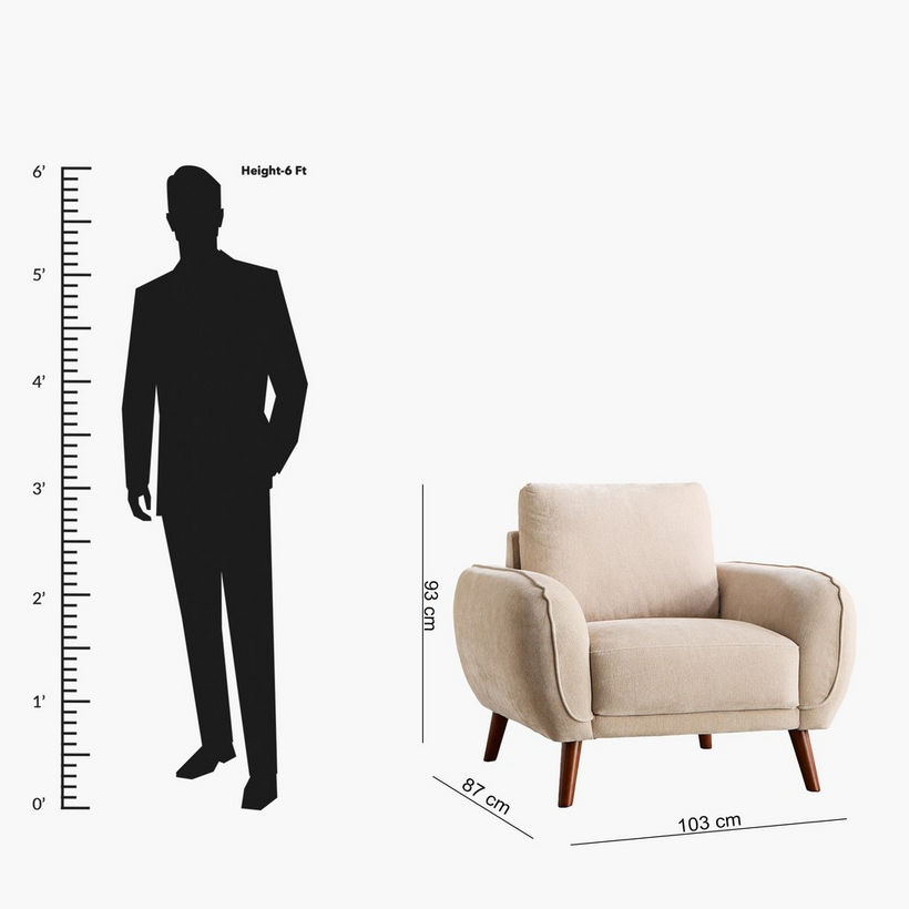 Quinten Fabric Armchair Sofa - Image 11