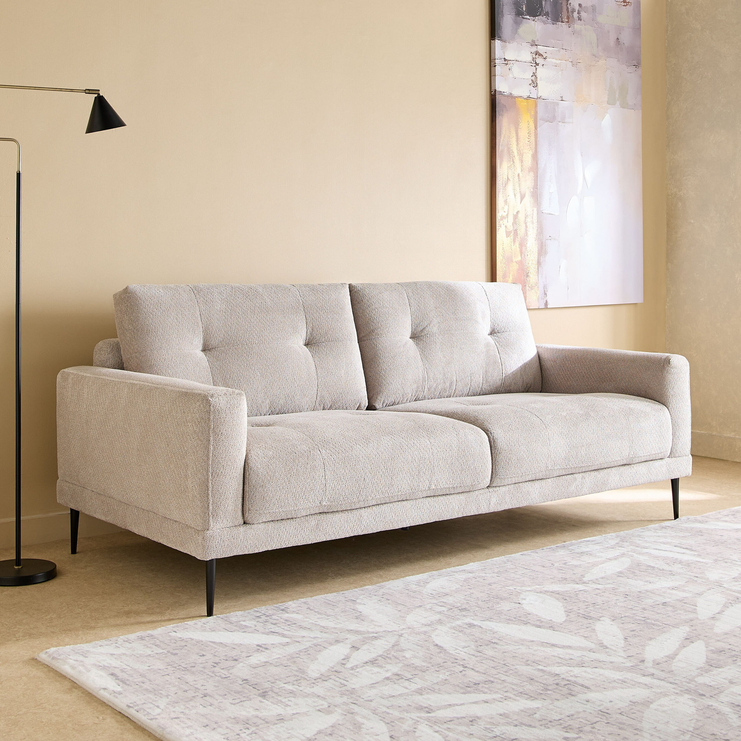 Parker 3-Seater Fabric Sofa