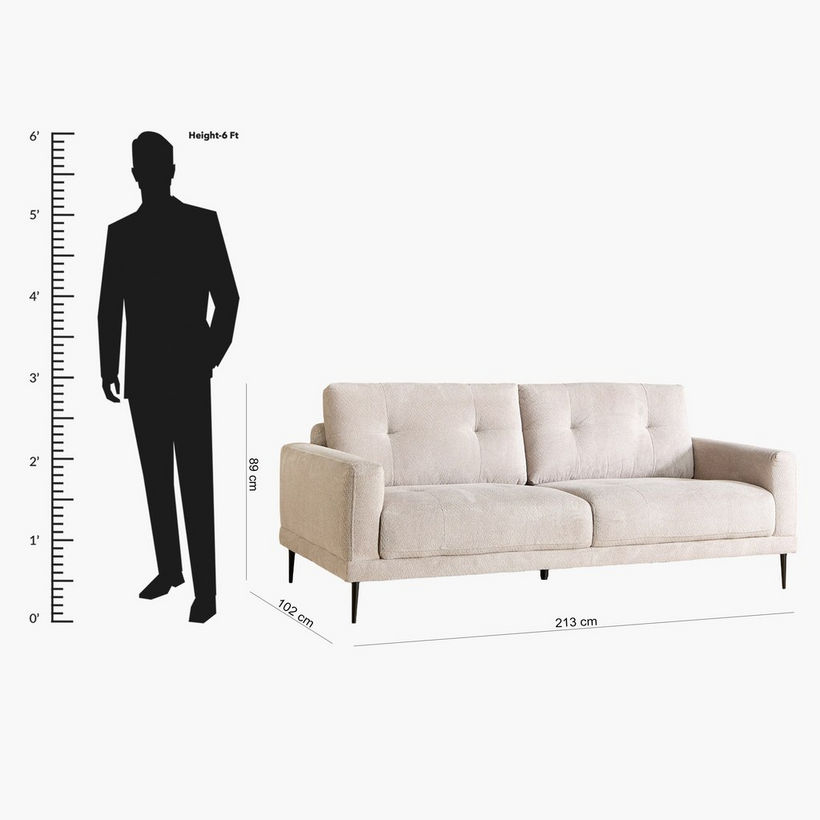 Parker 3-Seater Fabric Sofa - Image 12