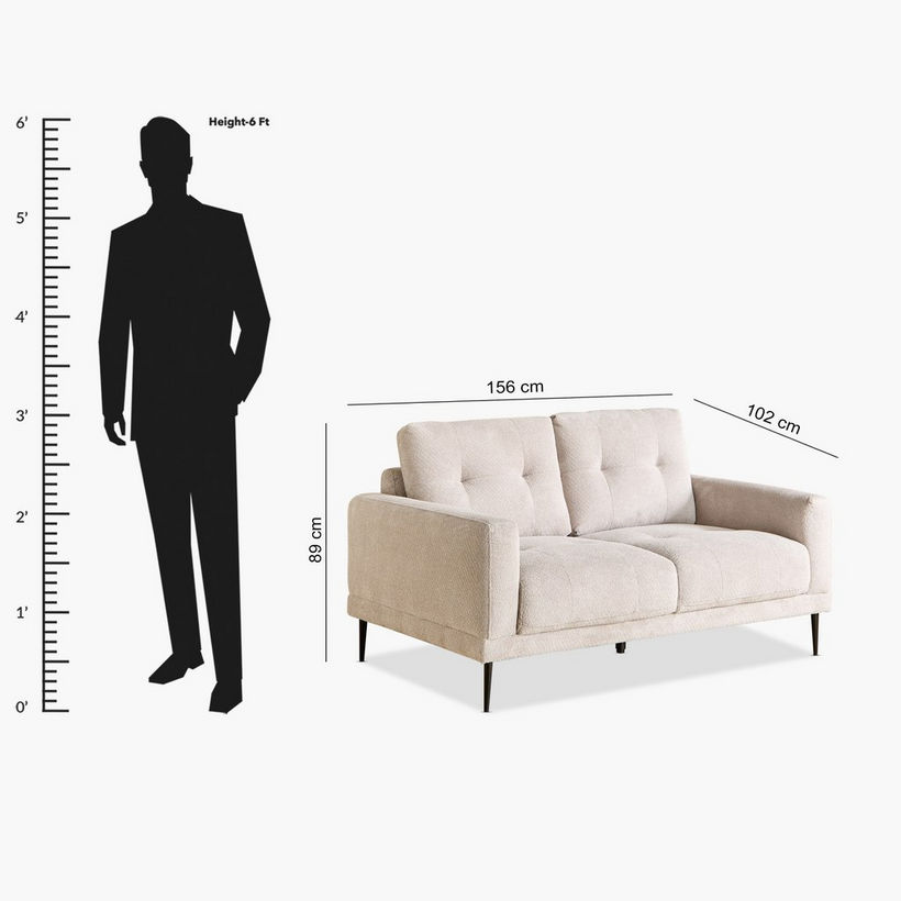 Parker 2-Seater Fabric Sofa - Image 12