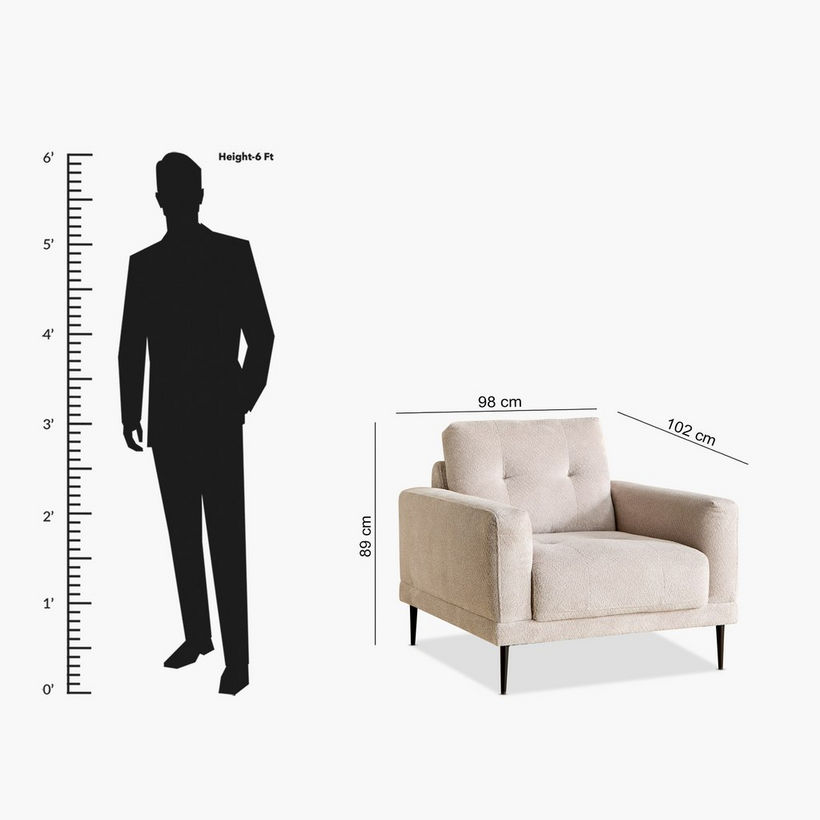 Parker Fabric Armchair Sofa - Image 12