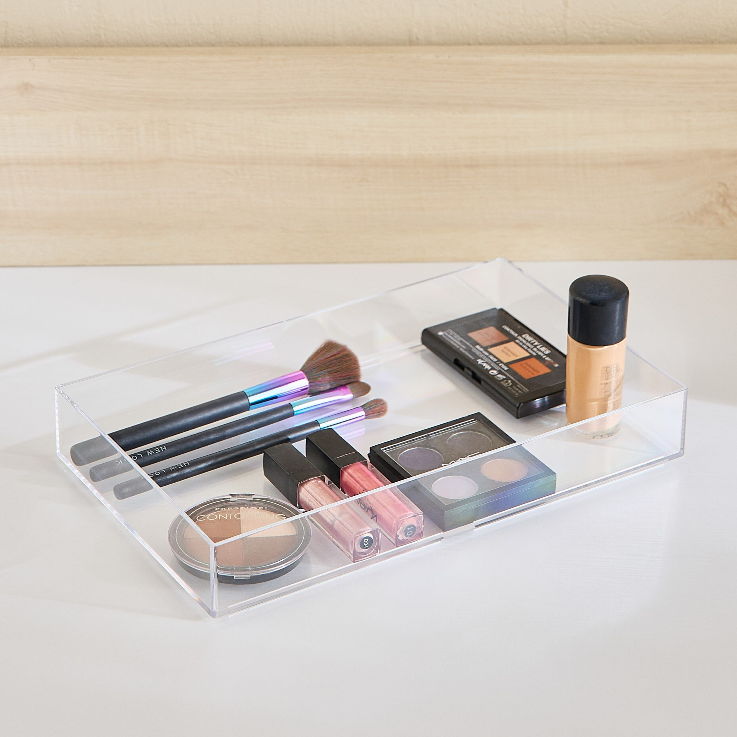 Crystal Stackable Vanity Tray - 31.2x19.1x4.8 cm