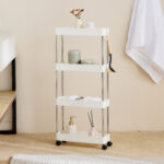 Ovio 4-Tier Slim Storage Trolley - 40x12.5x86