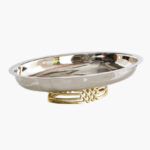 Aniq Stainless Steel Decorative Bowl - 32x26x8 cm