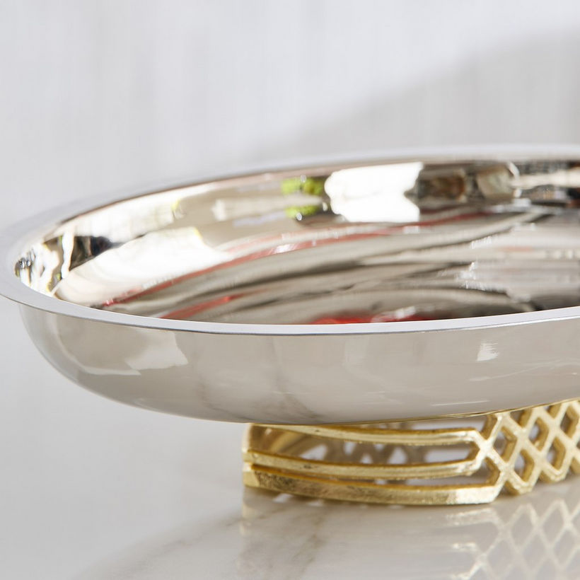 Aniq Stainless Steel Decorative Bowl - 32x26x8 cm - Image 4