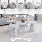 Hampshire 5-Piece Sintered Stone Top Coffee Table Set