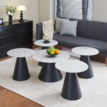 Movo Sphere Sintered Stone Coffee Table - Set of 5
