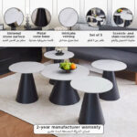 Movo Sphere Sintered Stone Coffee Table - Set of 5