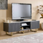 Cavon Fabio Portola 1.6 Metre Solid Wood TV Unit with Genuine Marble Top for TVs up to 70 inches